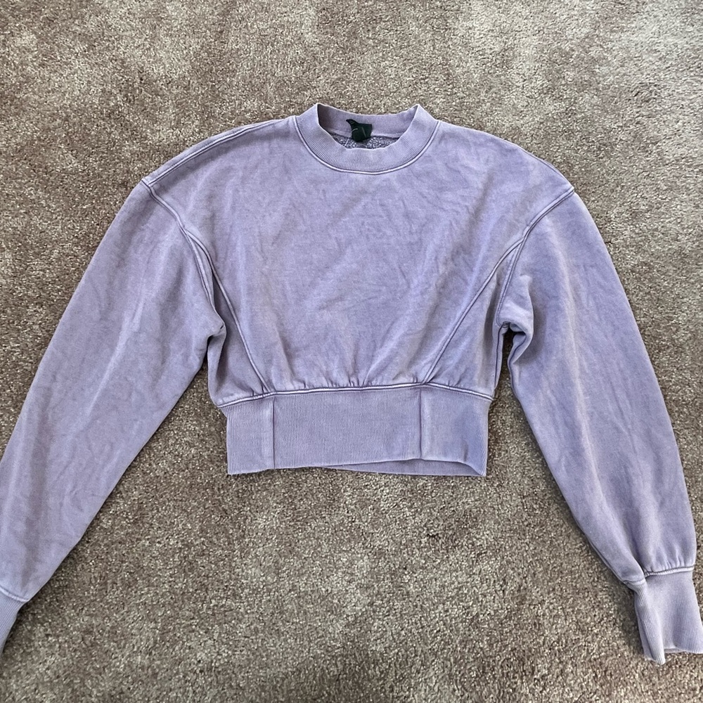 Target purple cropped sweatshirt